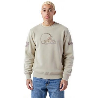 Pro Standard Mäns NFL Cleveland Browns Neutral crewneck sweatshirt taupe 2XL Pro Standard Mäns NFL Cleveland Browns Neutral crewneck sweatshirt taupe 2XL