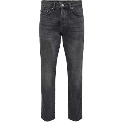 Only & Sons Onsyoke Tapered Wb 7850 Dot DNM Noos, Svart denim, 27W / 32L Only & Sons Onsyoke Tapered Wb 7850 Dot DNM Noos, Svart denim, 27W / 32L
