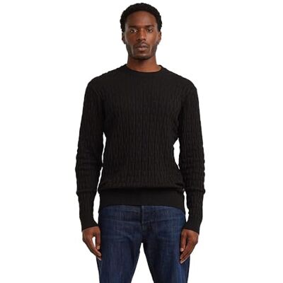 G-STAR Herr Chain Structure R stickad tröja, Svart (Dk Black D27110-c259-6484), XL G-STAR Herr Chain Structure R stickad tröja, Svart (Dk Black D27110-c259-6484), XL