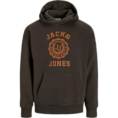 JACK & JONES Jjvicto Sweat Hood Huvtröja för män, Mulch, L JACK & JONES Jjvicto Sweat Hood Huvtröja för män, Mulch, L