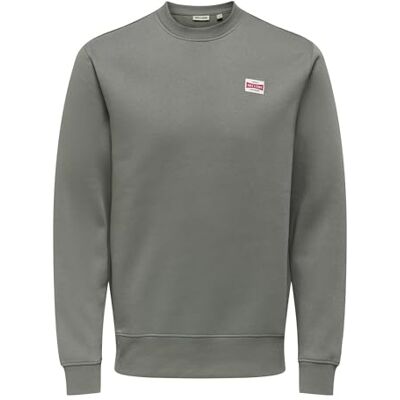Only & Sons Onsdawson Reg Crew Vd, Castor Gray, M Only & Sons Onsdawson Reg Crew Vd, Castor Gray, M