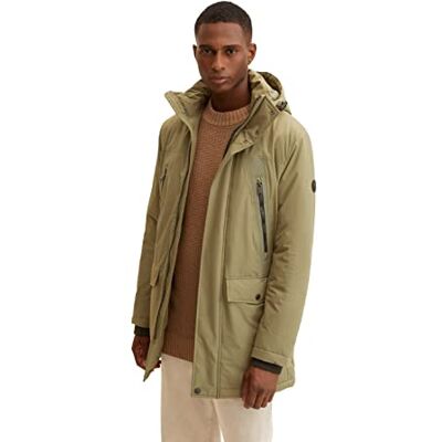 TOM TAILOR Herr Parka med huva 1033673, 10415 Dusty Olive Green, XXL TOM TAILOR Herr Parka med huva 1033673, 10415 Dusty Olive Green, XXL