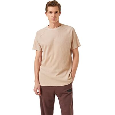 Koton Herr raglan ärm basic T-shirt, Sten (080), XL Koton Herr raglan ärm basic T-shirt, Sten (080), XL