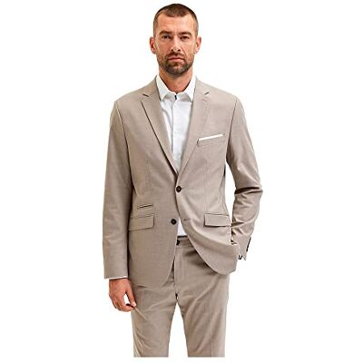 SELECTED HOMME Herr slhslim-nicklogan sand struc BLZ B Noos Blazer, sand, 52 SELECTED HOMME Herr slhslim-nicklogan sand struc BLZ B Noos Blazer, sand, 52