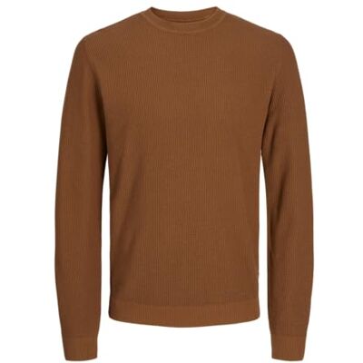 JACK & JONES JACK&JONES Jprcclucas strukturell stickad crew neck, nuthatch, S JACK & JONES JACK&JONES Jprcclucas strukturell stickad crew neck, nuthatch, S