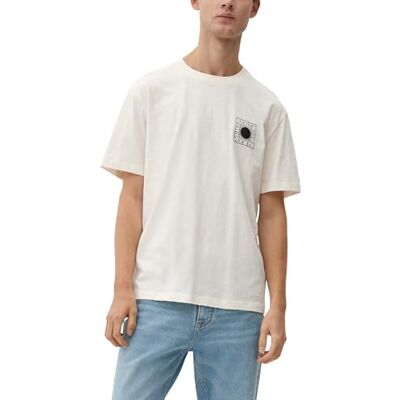 s.Oliver T-shirt för män, kortärmad, Vit, XL s.Oliver T-shirt för män, kortärmad, Vit, XL