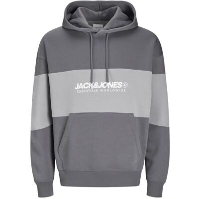 JACK & JONES huvtröja för män logotyp huvtröja, castlerock, S, Slottssten, S JACK & JONES huvtröja för män logotyp huvtröja, castlerock, S, Slottssten, S