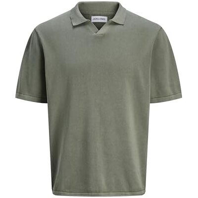 JACK & JONES JJELEO Knit Polo SS SN, agave grön, L JACK & JONES JJELEO Knit Polo SS SN, agave grön, L
