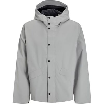 JACK & JONES Regnrock för män, Spöke grå, XXL JACK & JONES Regnrock för män, Spöke grå, XXL