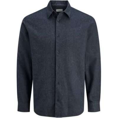 JJ REBEL Jrebike Melange Shirt Ls Sn, Sky Captain, M JJ REBEL Jrebike Melange Shirt Ls Sn, Sky Captain, M