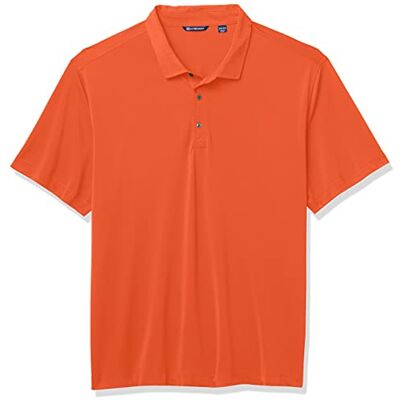 Cutter & Buck Herr kortärmad Virtue Eco Pique återvunnen polotröja, college orange, XXL Cutter & Buck Herr kortärmad Virtue Eco Pique återvunnen polotröja, college orange, XXL