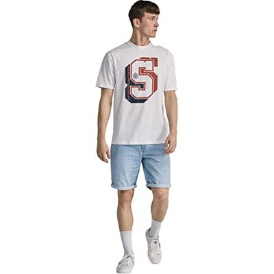 Springfield T-shirt s träd, Man T-shirt, Elfenben (Ivory), M, Marfil (Ivory), M Springfield T-shirt s träd, Man T-shirt, Elfenben (Ivory), M, Marfil (Ivory), M
