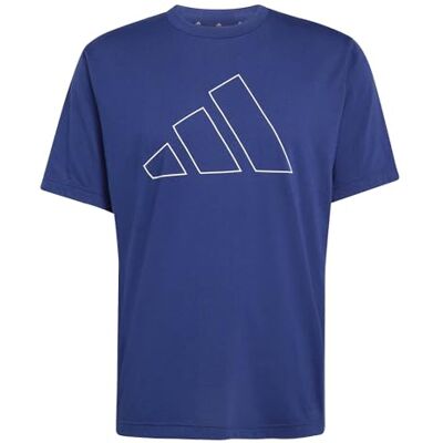 adidas herr Workout Essentials Feelready Logo Shirt, dark blue, M adidas herr Workout Essentials Feelready Logo Shirt, dark blue, M