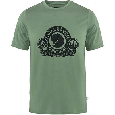 Fjällräven FJALLRAVEN Abisko Wool Classic SS M T-shirt, grön (patina), XL herr Fjällräven FJALLRAVEN Abisko Wool Classic SS M T-shirt, grön (patina), XL herr