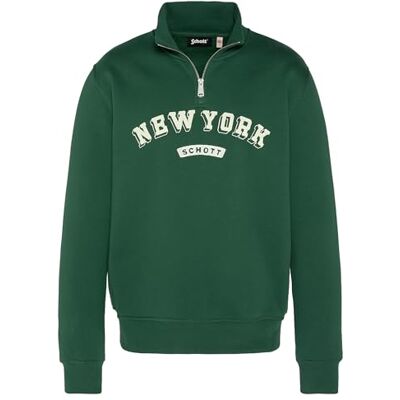 Schott NYC Swcolby sweatshirt blandad, Färg: grön, M Schott NYC Swcolby sweatshirt blandad, Färg: grön, M