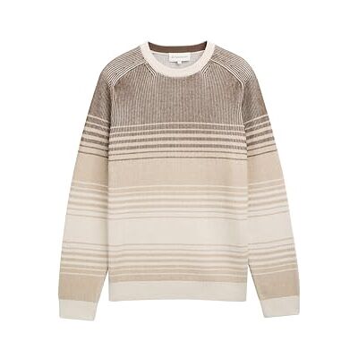 TOM TAILOR herrtröja, 38686 – brun beige gradient randig, L TOM TAILOR herrtröja, 38686 – brun beige gradient randig, L