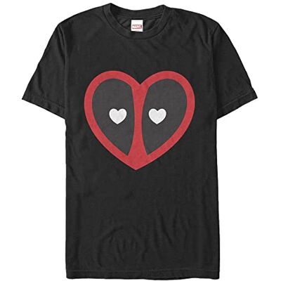 Marvel Unisex Deadpool Deadpool Heart Logo Organic kortärmad T-shirt, svart, S Marvel Unisex Deadpool Deadpool Heart Logo Organic kortärmad T-shirt, svart, S