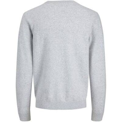 JACK & JONES Jjeperfect ull stickad crew neck Sn, Ljusgrå melange, XS JACK & JONES Jjeperfect ull stickad crew neck Sn, Ljusgrå melange, XS