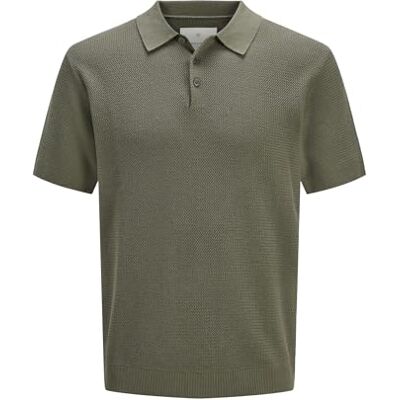 JACK & JONES Jprcccooper Knit Polo Ss Sn, Teblad, S JACK & JONES Jprcccooper Knit Polo Ss Sn, Teblad, S