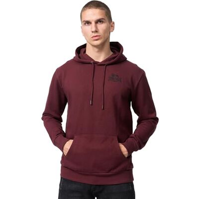 Lonsdale Herr huvtröja Talmine, Oxblood/svart, M Lonsdale Herr huvtröja Talmine, Oxblood/svart, M