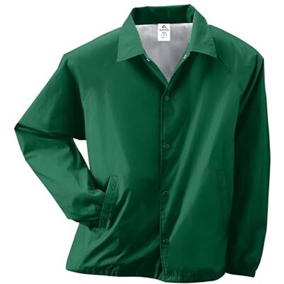 Augusta Sportswear fodrad nylonjacka, tränarjacka, klarar regn, vattentäta ytterkläder för tränare och utomhusaktiviteter, Mörkgrön, XL Augusta Sportswear fodrad nylonjacka, tränarjacka, klarar regn, vattentäta ytterkläder för tränare och utomhusaktiviteter, Mörkgrön, XL