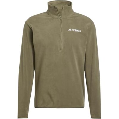 adidas Mezczyzni Terrex Multi Essentials Half Zip Fleece Jacket, olive strata, S adidas Mezczyzni Terrex Multi Essentials Half Zip Fleece Jacket, olive strata, S