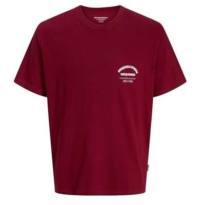 JACK & JONES Jormeadows Typo Tee Ss Crew Neck, Tibetansk röd, L JACK & JONES Jormeadows Typo Tee Ss Crew Neck, Tibetansk röd, L