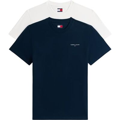Tommy Jeans herr TJM Slim Linear SS TEE 2PCK EXT DM0DM22316 S/S t-shirt, multi (Ecru/Dark Night Navy), XXL, Multi (Ecru/Dark Night Navy), XXL Tommy Jeans herr TJM Slim Linear SS TEE 2PCK EXT DM0DM22316 S/S t-shirt, multi (Ecru/Dark Night Navy), XXL, Multi (Ecru/Dark Night Navy), XXL