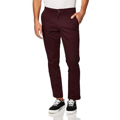 Amazon Essentials herr klassisk passform vardaglig stretch chinos byxa, vinröd, 30 B x 32 L Amazon Essentials herr klassisk passform vardaglig stretch chinos byxa, vinröd, 30 B x 32 L