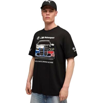 PUMA BMW MMS fet grafisk T-tröja svart PUMA BMW MMS fet grafisk T-tröja svart
