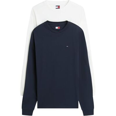 Tommy Jeans herr TJM Slim 2PACK L/S EXT DM0DM22148 L/S t-shirt, multi (Ecru/Dark Night Navy), L, Multi (Ecru/Dark Night Navy), L Tommy Jeans herr TJM Slim 2PACK L/S EXT DM0DM22148 L/S t-shirt, multi (Ecru/Dark Night Navy), L, Multi (Ecru/Dark Night Navy), L