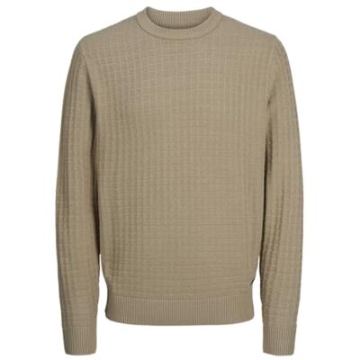JACK & JONES Herr Jcowilder stickad tröja med rund hals, Silver salvia, L JACK & JONES Herr Jcowilder stickad tröja med rund hals, Silver salvia, L