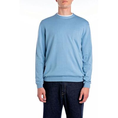Replay herr regular fit bomullströja, 388 stålblå, M Replay herr regular fit bomullströja, 388 stålblå, M