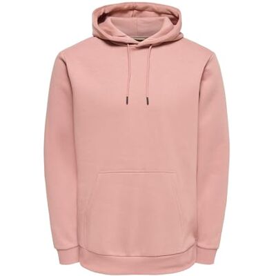 Only & Sons Onsceres Hoodie Sweat Noos, Askrosa, XS Only & Sons Onsceres Hoodie Sweat Noos, Askrosa, XS