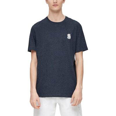 s.Oliver Kortärmad T-shirt för män, svart, L s.Oliver Kortärmad T-shirt för män, svart, L