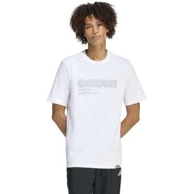 adidas Mezczyzni MOTORSPORT LINEAR GRAPHIC T-SHIRT, white, M adidas Mezczyzni MOTORSPORT LINEAR GRAPHIC T-SHIRT, white, M