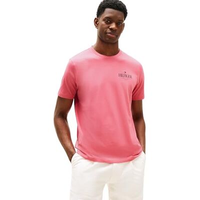 Tommy Hilfiger T-shirt S/S herr, Rosa (Vintage Rosy), S Tommy Hilfiger T-shirt S/S herr, Rosa (Vintage Rosy), S