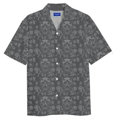 JACK & JONES Jorjose Resort Shirt Ss SMU, asfalt, S JACK & JONES Jorjose Resort Shirt Ss SMU, asfalt, S