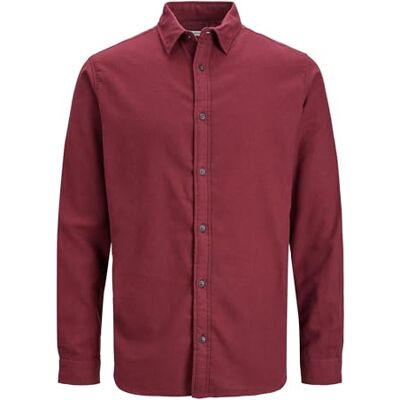 JACK&JONES PLUS Herr Jjplain Fall Solid Shirt Ls Pls skjorta, Port Royale, 3XL JACK&JONES PLUS Herr Jjplain Fall Solid Shirt Ls Pls skjorta, Port Royale, 3XL