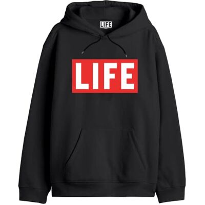 Life Magazine Huvtröja för herr, svart, S Life Magazine Huvtröja för herr, svart, S