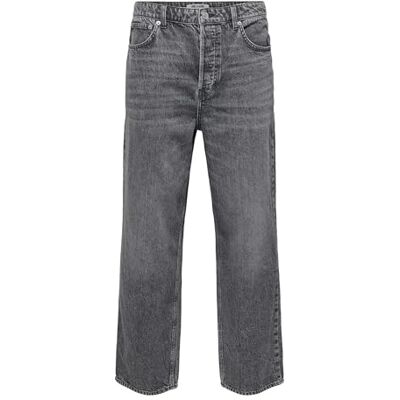 Only & Sons Onsfive Baggy Box PIM Mu Otl, Medium grå denim, 36W / 32L Only & Sons Onsfive Baggy Box PIM Mu Otl, Medium grå denim, 36W / 32L