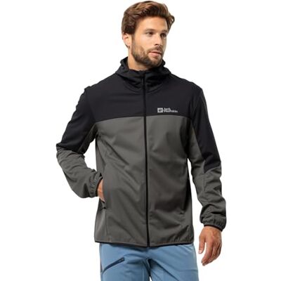 Jack Wolfskin Feldberg huvtröja M softshelljacka, skiffer, L herr, skiffer, L Jack Wolfskin Feldberg huvtröja M softshelljacka, skiffer, L herr, skiffer, L