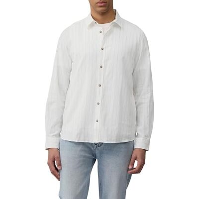 s.Oliver Regular Fit: Randig skjorta med krage, Vit, M s.Oliver Regular Fit: Randig skjorta med krage, Vit, M