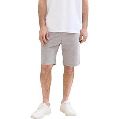 TOM TAILOR Bermuda Sweatpants Shorts för män, 12035 – grå heather melerad, L TOM TAILOR Bermuda Sweatpants Shorts för män, 12035 – grå heather melerad, L