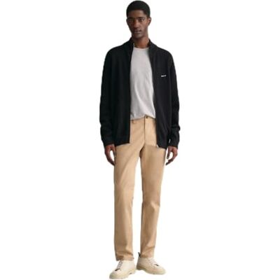 GANT Slim Twill Chinos klassiska byxor för män, Mörk kaki, 30W / 34L GANT Slim Twill Chinos klassiska byxor för män, Mörk kaki, 30W / 34L