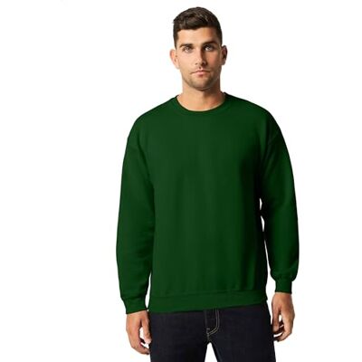 Gildan Herr fleece rund hals sweatshirt, Skogsgrön, S Gildan Herr fleece rund hals sweatshirt, Skogsgrön, S