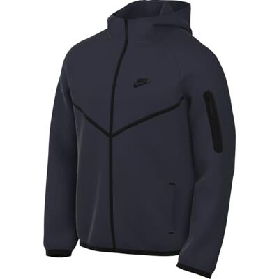 NIKE Tech Windrunner huvtröja med genomgående dragkedja för män, obsidian/svart, HV0949-451, XS NIKE Tech Windrunner huvtröja med genomgående dragkedja för män, obsidian/svart, HV0949-451, XS