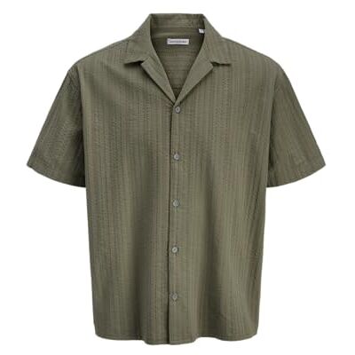 JACK & JONES Jjetyson Resort Shirt Ss Pls – plus size, Vetiver, 6XL JACK & JONES Jjetyson Resort Shirt Ss Pls – plus size, Vetiver, 6XL