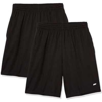 Amazon Essentials Men's Performance Tech shorts med lös passform (finns i Big & Tall), Pack of 2, Svart, L Amazon Essentials Men's Performance Tech shorts med lös passform (finns i Big & Tall), Pack of 2, Svart, L