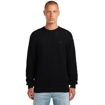 G-STAR Honey Comb Structure r Knit, Svart (Dk Black D27106-d631-6484), XS G-STAR Honey Comb Structure r Knit, Svart (Dk Black D27106-d631-6484), XS